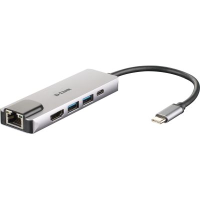 D-Link DUB-M520 adapter - Wired - Thunderbolt 3 - 60 W - 10,100,1000 Mbit/s - IEEE 802.3 - IEEE 802.3ab - IEEE 802.3az - IEEE 802.3u - IEEE 802.3x - Aluminum