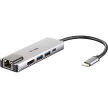 D-Link DUB-M520 adapter - Wired - Thunderbolt 3 - 60 W - 10,100,1000 Mbit/s - IEEE 802.3 - IEEE 802.3ab - IEEE 802.3az - IEEE 802.3u - IEEE 802.3x - Aluminum