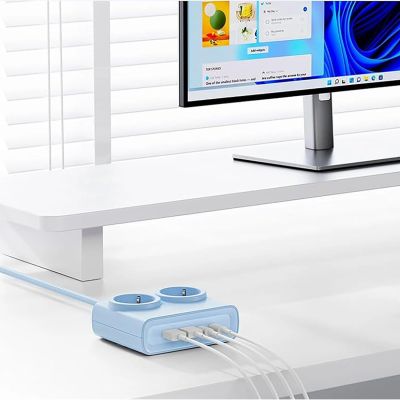 2. Orico PDC25 25W 6in1 Power Strip 2x AC + 2x USB-A + 2x USB-C - Blue