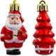 12. SAFE PLASTIC BALL FORM SANTA CLAUS CHRISTMAS TREE 10 PCS MICA