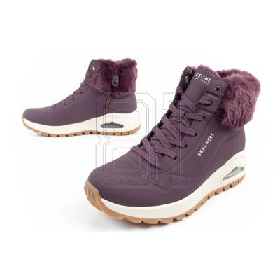 17. Skechers Uno Rugged Women's Insulated Winter Boots Purple