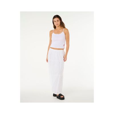 4. RIP CURL Oasis Broderie Maxi Skirt Women's White
