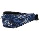 2. L2024 Navy Blue Flowers SEMI LINE Belt Bag