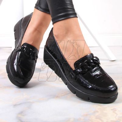 7. Filippo W PAW364 patent leather shoes, black