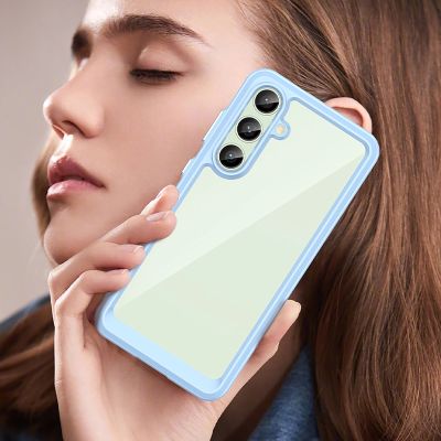 3. Outer Space Case with Gel Frame for Samsung Galaxy S24 FE - Blue