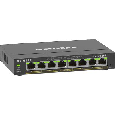 4. Netgear GS308EPP-100PES 8-Port PoE Switch 123 W (PoE+: 8 ports) Unmanaged Gigabit