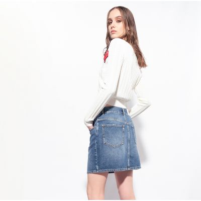 12. PINKO SHORT CARDIGAN WITH EMBROIDERED CHERRIES