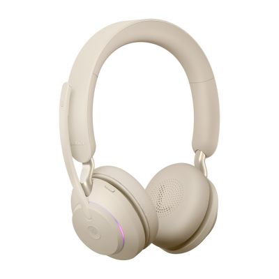 3. Jabra Evolve2 65 MS Stereo Link380c Wireless Over-Ear Headphones, Beige + Stand