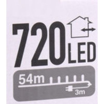 8. CHRISTMAS TREE LIGHTS LIGHT CHAIN 720 LED COOL WHITE