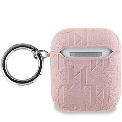 2. Karl Lagerfeld Monogram Choupette Head case for AirPods 1 / 2 - pink