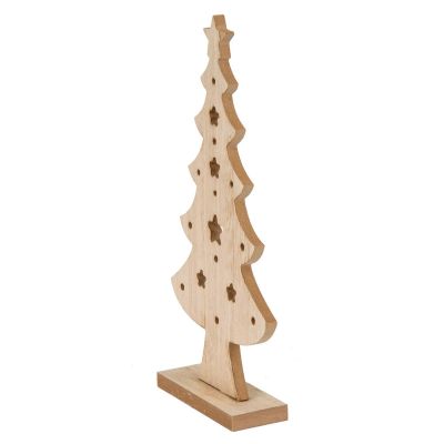 8. DECORATIVE WOODEN CHRISTMAS TREE 32CM STAR