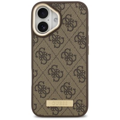 3. Guess 4G Logo Plate MagSafe case for iPhone 17 - brown