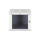 49. DYNAmic 19" 9U 600x600 wall-mounted network cabinet, glass door, gray, undivided, assembled, 60kg