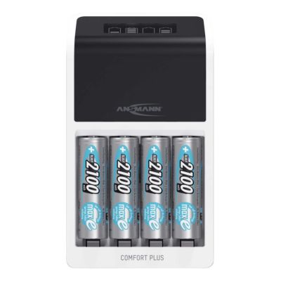 4. Ansmann Comfort Plus charger with 4x AA2100 rechargeable batteries 1001-0094-01