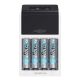 4. Ansmann Comfort Plus charger with 4x AA2100 rechargeable batteries 1001-0094-01