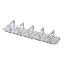 19" 2U cable organizer, 5x steel brackets, 85x60 mm, gray