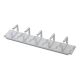 19" 2U cable organizer, 5x steel brackets, 85x60 mm, gray