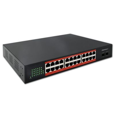 2. Qoltec Network Switch SWITCH Gigabit Ethernet | 24x RJ45 | 2x SFP | 1000 Mb/s