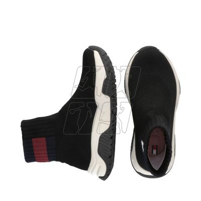 4. Tommy Hilfiger Sock Sneaker Black W shoes T3A9-33007-0702999-999