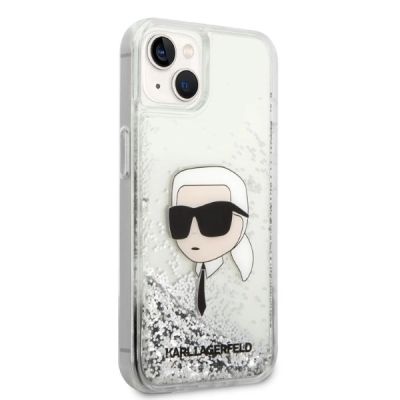 4. Karl Lagerfeld KLHCP14MLNKHCH iPhone 14 Plus 6.7" silver/silver hardcase Glitter Karl Head