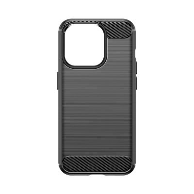 2. Flexible carbon pattern case for iPhone 15 Pro Carbon Case - black