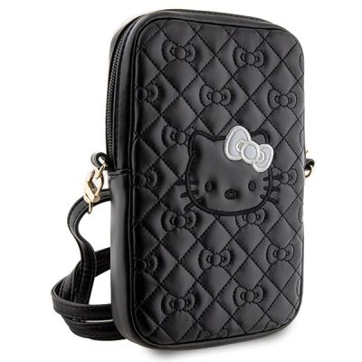 3. Hello Kitty Quilted Bows Strap bag - black