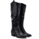 4. Black cowboy boots with a block heel M.Daszyński SA261-6