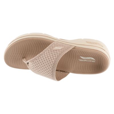 3. Skechers Go Walk Arch Fit 2.0 Sandals – Carrie 140861-TPE Beige, Size 36