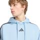 4. adidas Essentials 3-Stripes Fleece Hoodie for men, light blue KY4170