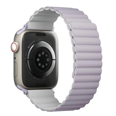3. Uniq Revix strap for Apple Watch 1/2/3/4/5/6/7/8/SE/SE2/Ultra 42/44/45/49mm - lilac-white