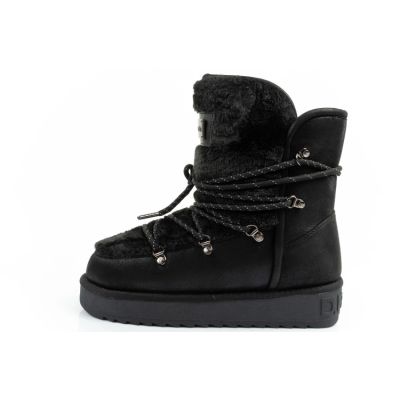 2. D.Franklin women's winter snow boots, fashionable fur lining, black