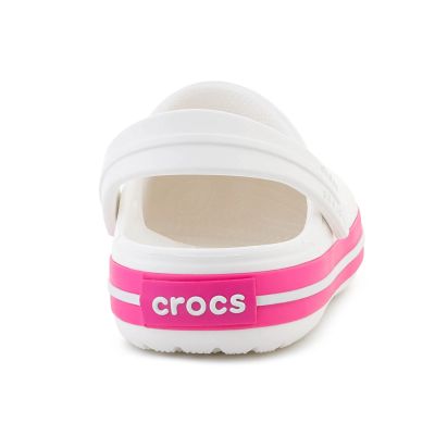 5. CROCS CROCBAND KIDS CLOG WHITE/PINK CRUSH 207006-6WU