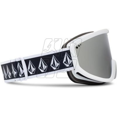 5. Volcom FOOTPRINTS WHITE RERUN/SILVER CHROME snowboard goggles silver mirrors (VG0622316)