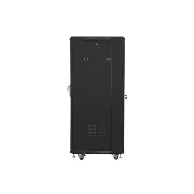 4. Lanberg FF01-6627-12B Rack Cabinet (27U; 19''; 1390mm / 600mm / 600 mm; floor-standing; Glass; 800 kg; black)