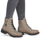 12. Women's insulated ankle boots, houndstooth, beige, Rieker 72617-60