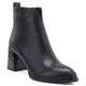 6. Women's black leather high-heeled ankle boots Vinceza 67057