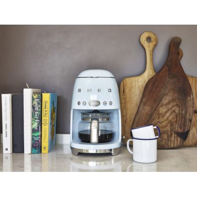 11. SMEG coffee machine model DCF02PBEU pastel blue