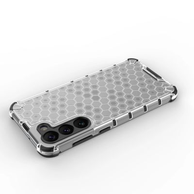 11. Honeycomb case for Samsung Galaxy S23+ armored hybrid cover transparent