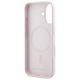 7. Karl Lagerfeld Silicone Nauble Heads Print MagSafe Case for iPhone 16 - Pink