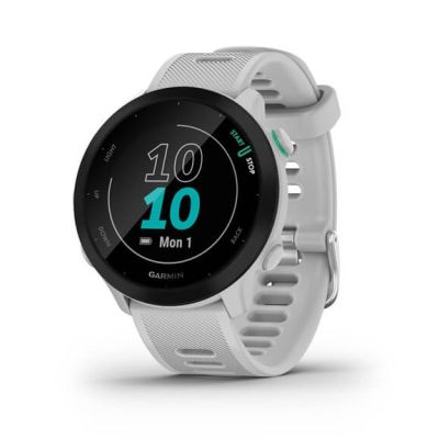 10. Garmin Forerunner 55 White Sports Watch