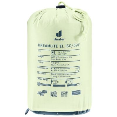8. Deuter Dreamlite 10C/50F sleeping bag, nautic/breeze