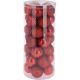 44. DECORATIVE PLASTIC BALL 6CM SET 35 PCS RED