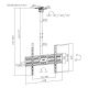 13. MACLEAN CEILING MOUNT / HANGER FOR TV, MAX. LOAD 50KG, 37-86", MAX VESA 600X400 MC-173