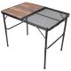 11. FOLDABLE CAMPING TABLE 90X60X36-68CM STEEL MESH WOOD