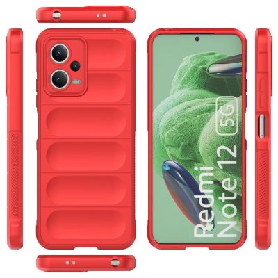 2. Magic Shield Case for Xiaomi Redmi Note 12 5G / Poco X5 5G Flexible Armor Cover Red