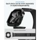 8. Spigen Rugged Armor case + Spigen Athlex Air band set for Apple Watch (46 mm) - black-grey