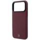 6. Mercedes Leather Semi Wrap Iconic Line MagSafe case for iPhone 18 Pro Max / 17 Pro Max - burgundy