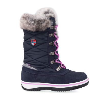 2. Trollkids Girls Holmenkollen Snow Boots for girls, navy blue (171-114)
