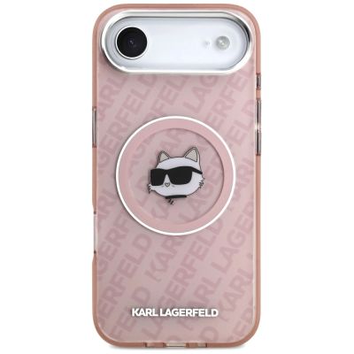 3. Karl Lagerfeld IML Choupette Head Logo MagSafe Case for iPhone 17 Air - Pink