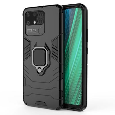 13. Ring Armor tough hybrid case cover + magnetic holder Realme Narzo 50A black